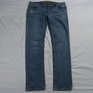 FOX T-Rex 38 x 32 Slim Light Distressed Flex‎ Denim Jeans